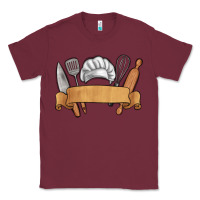 Burgundy customized chef tools Classic Tee - MaliasSmallBusiness