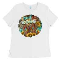 White nail boss Ladies Tee - BarkalooDesign