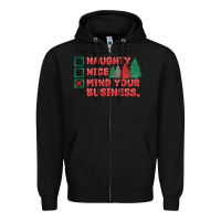 Black dear santa ive been Zipper Hoodie - MaliasSmallBusiness