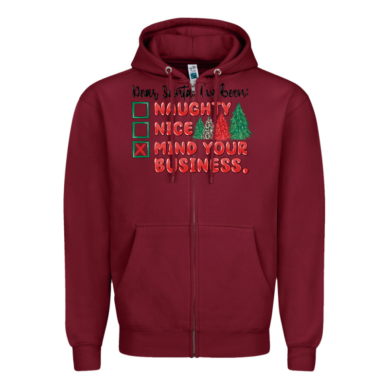 Dear Santa Ive Been Zipper Hoodie by MaliasSmallBusiness | Teevron