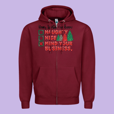 Zipper Hoodie dear santa ive been