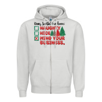 Dove Grey dear santa ive been Zipper Hoodie - MaliasSmallBusiness