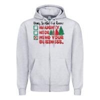 Heather Grey dear santa ive been Zipper Hoodie - MaliasSmallBusiness