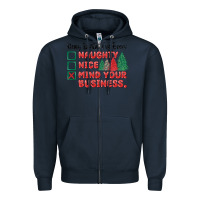 Navy dear santa ive been Zipper Hoodie - MaliasSmallBusiness