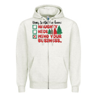 Oatmeal Heather dear santa ive been Zipper Hoodie - MaliasSmallBusiness