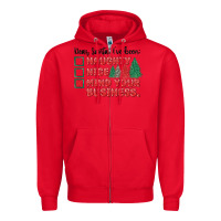 Red dear santa ive been Zipper Hoodie - MaliasSmallBusiness