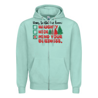 Seafoam dear santa ive been Zipper Hoodie - MaliasSmallBusiness