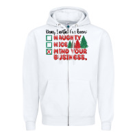 White dear santa ive been Zipper Hoodie - MaliasSmallBusiness