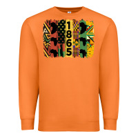Carrot juneteenth brush stroke 2 Premium Sweatshirt - HRA Design Shop