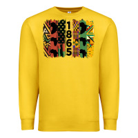 Lemon juneteenth brush stroke 2 Premium Sweatshirt - HRA Design Shop