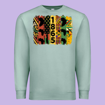 Juneteenth Brush Stroke 2 Premium Sweatshirt Designed By Hra Design Shop