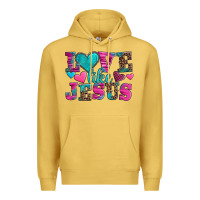 Antique Gold love like jesus valentine's day Premium Hoodie - AdoDesignShop