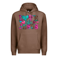 Chestnut love like jesus valentine's day Premium Hoodie - AdoDesignShop