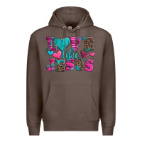 Coffee love like jesus valentine's day Premium Hoodie - AdoDesignShop