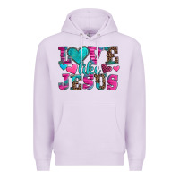 Lilac love like jesus valentine's day Premium Hoodie - AdoDesignShop