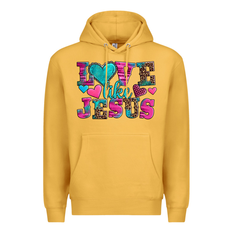 Love Like Jesus Valentine's Day Premium Hoodie by AdoDesignShop | Teevron