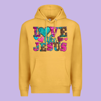 Love Like Jesus Valentine's Day Premium Hoodie Designed By Adodesignshop