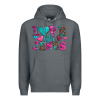 Rock love like jesus valentine's day Premium Hoodie - AdoDesignShop