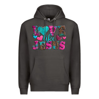 Smoke love like jesus valentine's day Premium Hoodie - AdoDesignShop