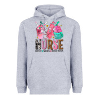 Heather Grey nurse coffee scrubs rubber gloves Heavyweight Hoodie - texasbilliewilder