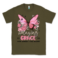 Army Green amazing grace how sweet the sound butterfly Classic Tee - MaliasSmallBusiness