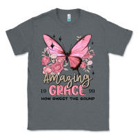 Charcoal Heather amazing grace how sweet the sound butterfly Classic Tee - MaliasSmallBusiness