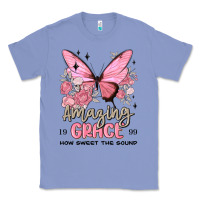 Colony Blue amazing grace how sweet the sound butterfly Classic Tee - MaliasSmallBusiness