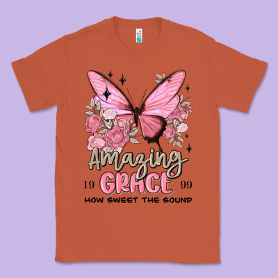 Classic Tee amazing grace how sweet the sound butterfly