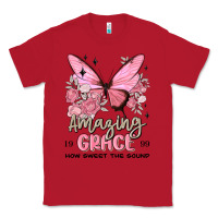 Red amazing grace how sweet the sound butterfly Classic Tee - MaliasSmallBusiness
