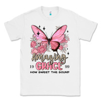 White amazing grace how sweet the sound butterfly Classic Tee - MaliasSmallBusiness