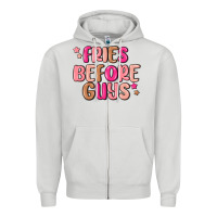 Dove Grey fries before guys Zipper Hoodie - MaliasSmallBusiness