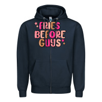 Navy fries before guys Zipper Hoodie - MaliasSmallBusiness