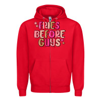 Red fries before guys Zipper Hoodie - MaliasSmallBusiness