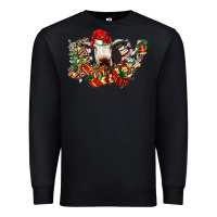 Black christmas joy cow Premium Sweatshirt - CowhideDigitalArt