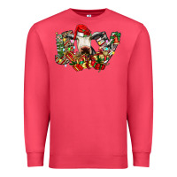 Cardinal christmas joy cow Premium Sweatshirt - CowhideDigitalArt