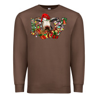 Chestnut christmas joy cow Premium Sweatshirt - CowhideDigitalArt