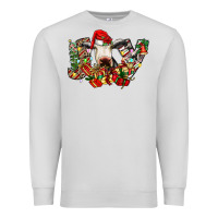 Dove Grey christmas joy cow Premium Sweatshirt - CowhideDigitalArt