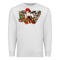 Oatmeal Heather christmas joy cow Premium Sweatshirt - CowhideDigitalArt