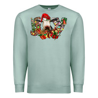 Seafoam christmas joy cow Premium Sweatshirt - CowhideDigitalArt