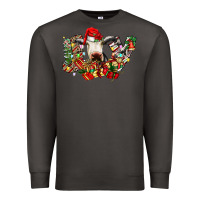 Smoke christmas joy cow Premium Sweatshirt - CowhideDigitalArt