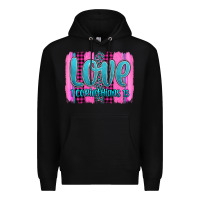Black love corinthians 13 valentine's day brushstroke Premium Hoodie - AdoDesignShop