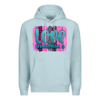 Blue Mist love corinthians 13 valentine's day brushstroke Premium Hoodie - AdoDesignShop