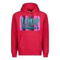 Cardinal love corinthians 13 valentine's day brushstroke Premium Hoodie - AdoDesignShop