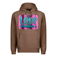 Chestnut love corinthians 13 valentine's day brushstroke Premium Hoodie - AdoDesignShop