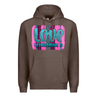 Coffee love corinthians 13 valentine's day brushstroke Premium Hoodie - AdoDesignShop