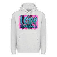 Dove Grey love corinthians 13 valentine's day brushstroke Premium Hoodie - AdoDesignShop