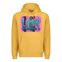 Mustard love corinthians 13 valentine's day brushstroke Premium Hoodie - AdoDesignShop