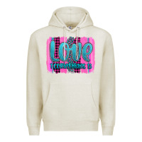Oatmeal Heather love corinthians 13 valentine's day brushstroke Premium Hoodie - AdoDesignShop