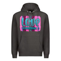 Smoke love corinthians 13 valentine's day brushstroke Premium Hoodie - AdoDesignShop