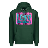 Sports Green love corinthians 13 valentine's day brushstroke Premium Hoodie - AdoDesignShop
